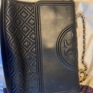 Large Fleming Tory Burch Purse - Black